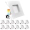 Luxrite 5"/6" Square LED Recessed Can Light 5 CCT 2700K-5000K 12.5W (90W Equivalent) 1100LM Dimmable 12-Pack LR23789-12PK - alternate 1